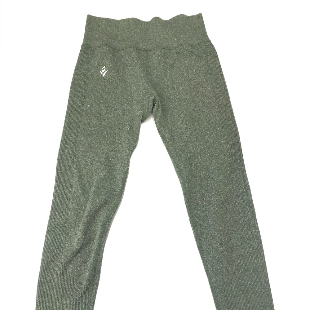 Baleaf size medium green ribbed tights leggings